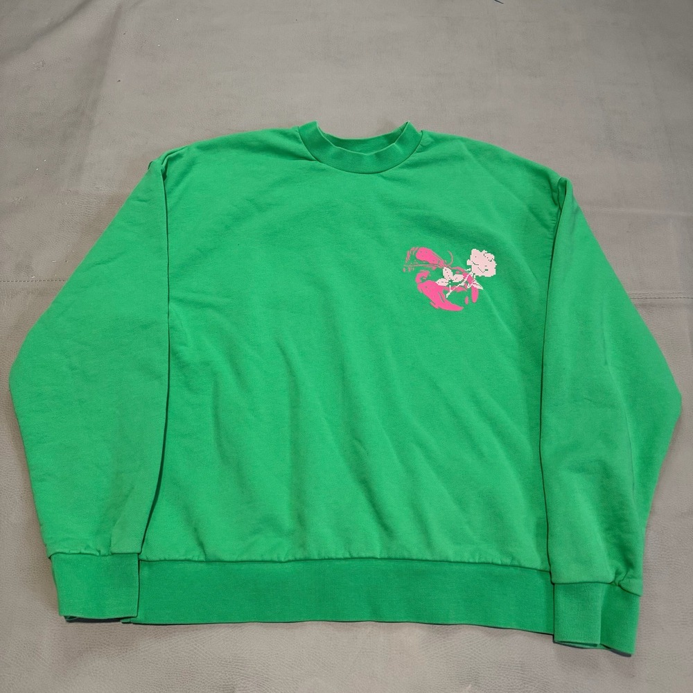 Pangaia x Dua Lipa Future Nostalgia Green Concert Merch Tour Sweatshirt-S-6445